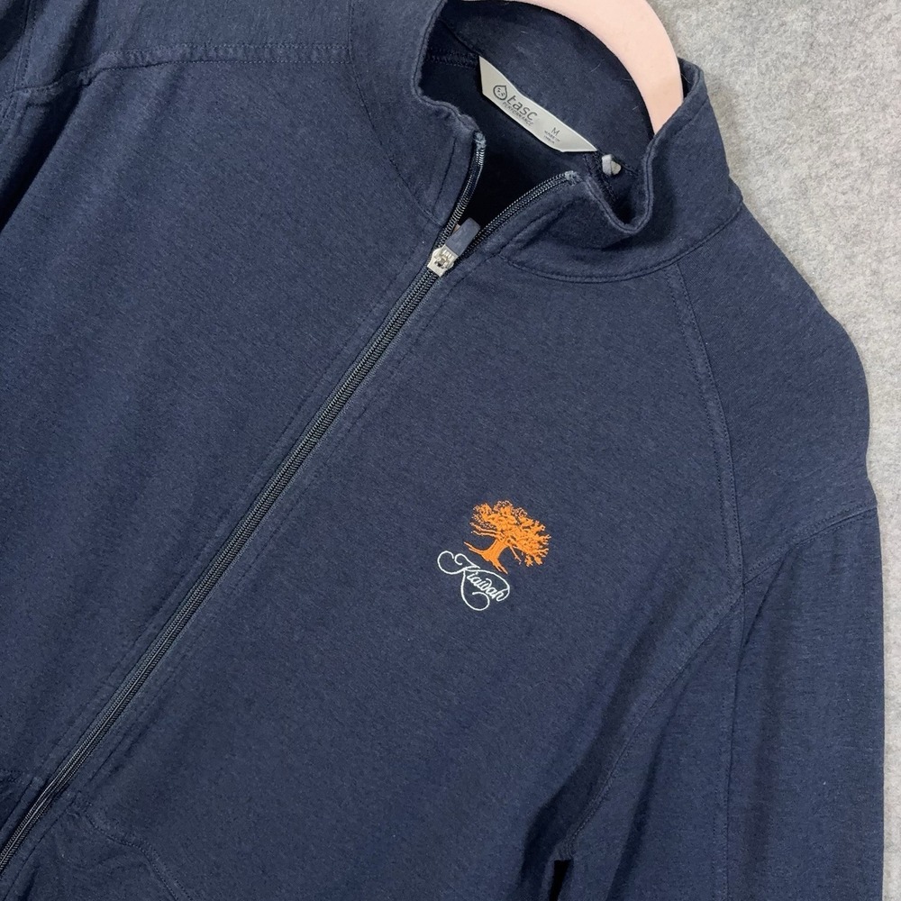 Tasc Performance Jacket Mens Sz M Blue Full Zip Kiawah Golf Logo Zip Pockets